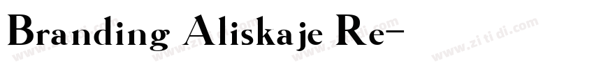 Branding Aliskaje Re字体转换
